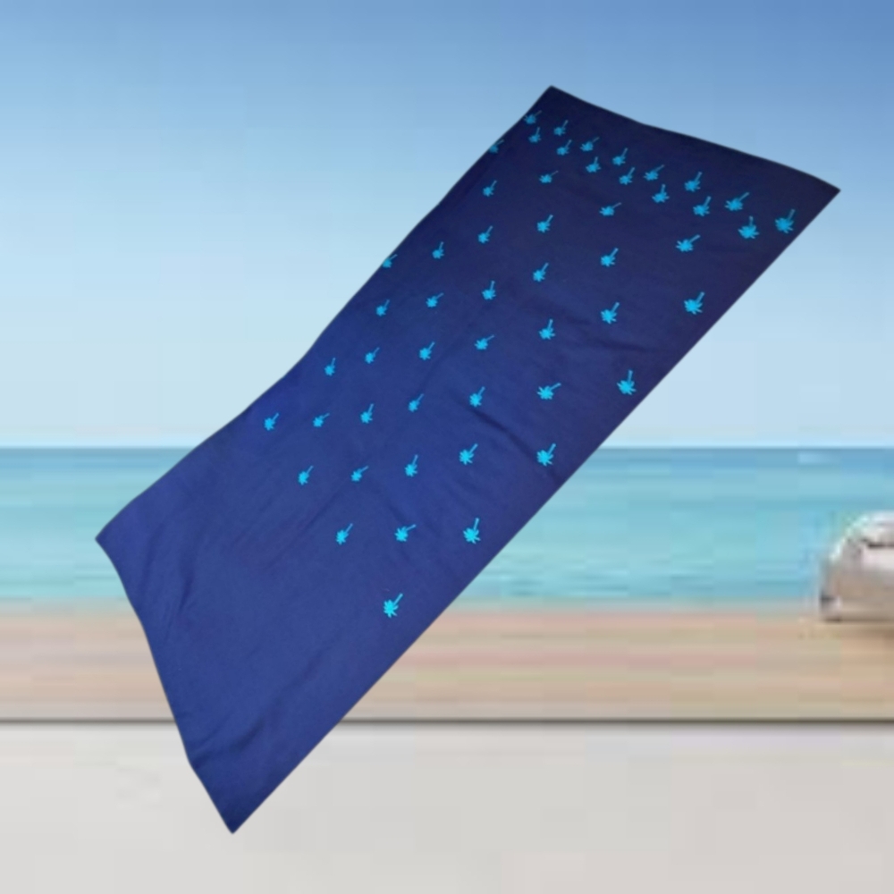 Navy Palm Tree Wrap Cover Up by La Leela – Lightweight & Beachy – Gift Idea - Picture 3 of 5